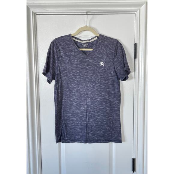 Express Shirt Mens Blue White Lion Logo Short Sleeve Casual Small - Picture 1 of 5
